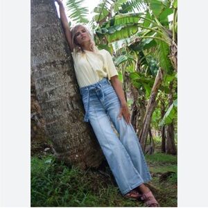 Wide Leg Light Blue Jeans